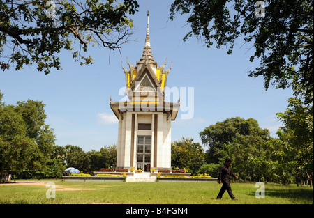 Il sito di Choeung Ek i killing fields 12km al di fuori di Phnom Penh Cambogia 25 09 2008 Foto Stock