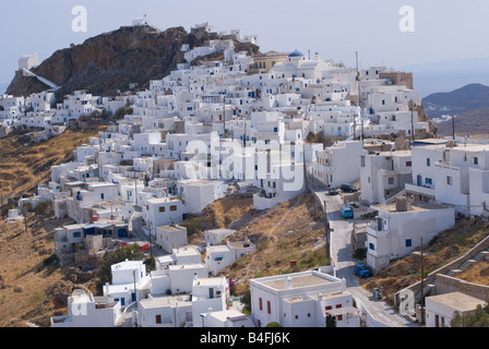 Chora città superiore [Serifos Città] sull'Isola di Serifos Cicladi Mar Egeo Grecia Foto Stock