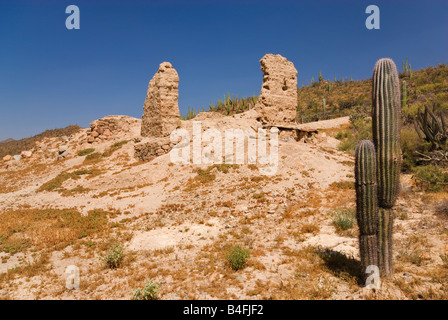 Mision San Fernando Velicata, Desierto Central in Baja California Messico Foto Stock