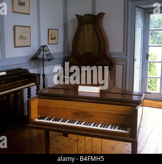 Regno Unito Inghilterra Kent Goudhurst Finchcocks House 1801 pianoforte tra raccolta Foto Stock