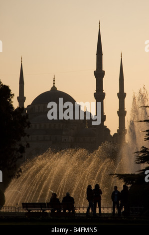 Istanbul Moschea Blu stagliano Foto Stock