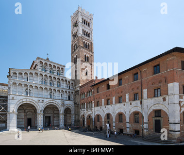 Il Duomo, Piazza San Martino, Lucca, Toscana, Italia Foto Stock