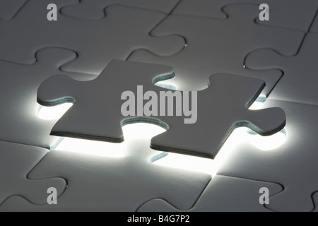 Pezzo finale di un puzzle Foto Stock