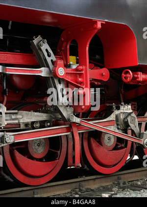 Una locomotiva a vapore di close-up Foto Stock