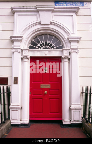 Irlanda, Dublino, casa georgiana, porta Foto Stock