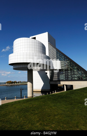 Rock and Roll Hall of Fame e Museo Cleveland Ohio usa Foto Stock