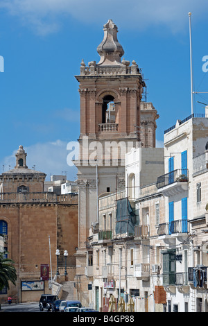 St Lawrence Street, Vittoriosa, Malta Foto Stock