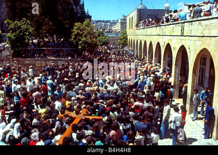 Processione del Venerdì Santo a Gerusalemme Foto Stock