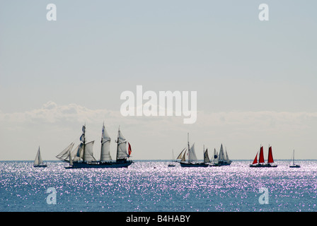 Vela barche a vela mare Foto Stock