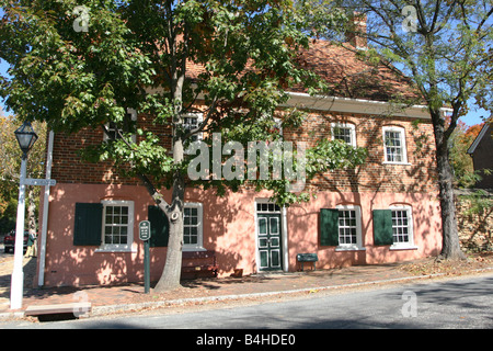 Scuola maschile, Vecchia Salem, Winston-Salem, Carolina del Nord Foto Stock