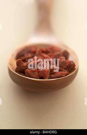 Essiccati goji bacche close up, medicina tradizionale cinese Foto Stock