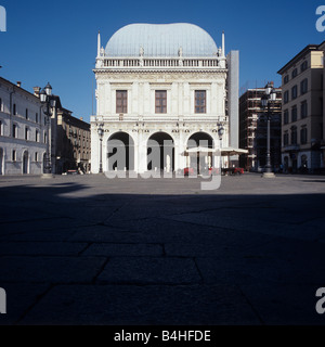 Piazza della Loggia con il Palazzo Comunale, Brescia, Italia Foto Stock