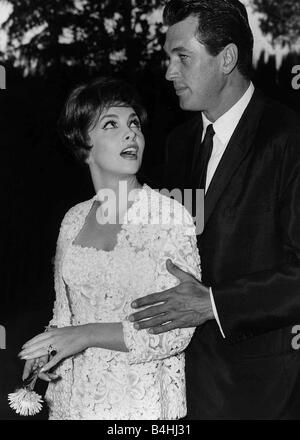 Gina Lollobrigida attrice e Rock Hudson attore 1960 Foto Stock