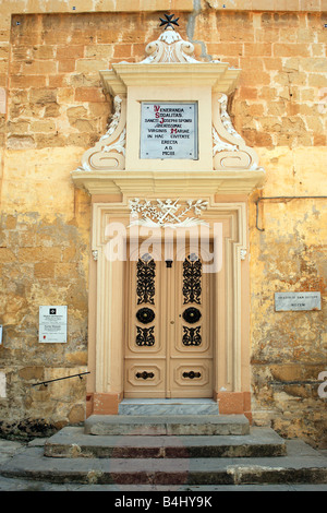 Museo della chiesa dei Cavalieri' chiesa di St Lawrence, Vittoriosa, Malta Foto Stock