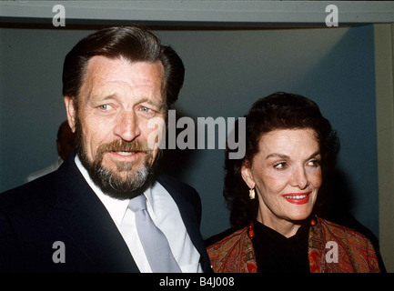 Jane Russell attrice con suo marito John popoli Marzo 1986 Dbase MSI Foto Stock