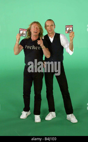 Status Quo Promo roba per Tim Anderson Marketing specchio Rick Parfitt e Francis Rossi con specchio Quo cd Foto Stock