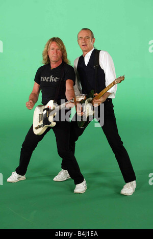 Status Quo Promo roba per Tim Anderson Marketing specchio Rick Parfitt e Francis Rossi con specchio Quo cd Foto Stock