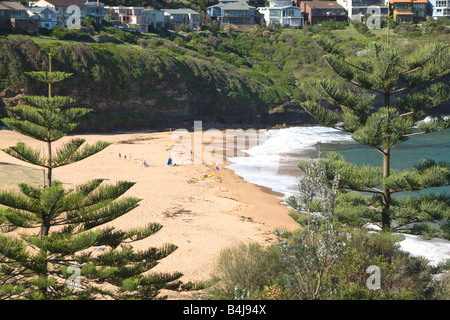 Sydney Bilgola Beach, una delle famose spiagge settentrionali sulla costa orientale di sydney, nuovo Galles del Sud, Australia, primavera 2008 Foto Stock