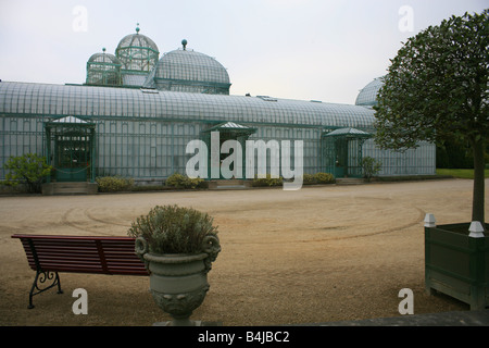 Embarcadere, Royal serre (Les Serres Royales de Laeken) a Laeken Bruxelles Belgio Foto Stock