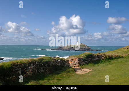 Godrevy Lighthouse, Cornwall Foto Stock