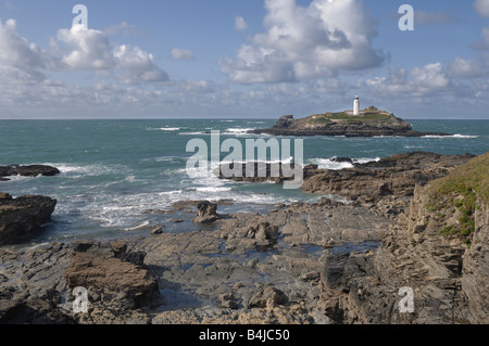 Godrevy Lighthouse, Cornwall Foto Stock