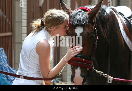 Fantino e cavallo Foto Stock