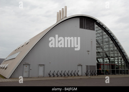 A energia solare stazione dei vigili del fuoco, Houten, Utrecht, Paesi Bassi. Foto Stock