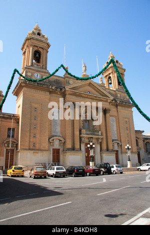 "Nostra Signora delle Vittorie" chiesa cattolica di Senglea, Malta. Foto Stock