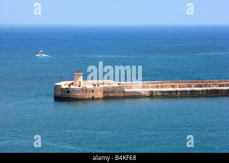 Ingresso al Grand Harbour di Malta Foto Stock