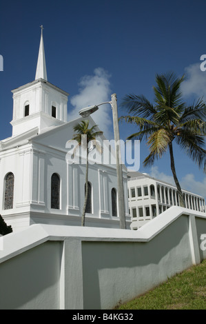 Vista della Wesley Methodist Church, Hamilton, Bermuda Foto Stock