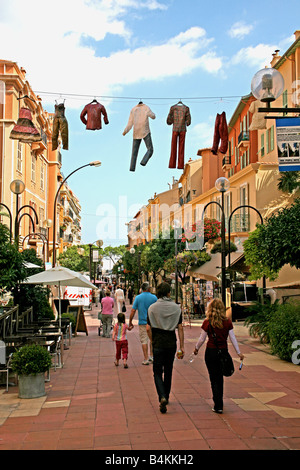Illustrazione sul display sopra un Monaco Street,Monte Carlo Foto Stock