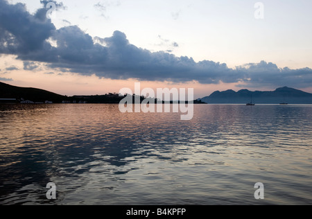 Sunrise in Puerto Pollensa, Maiorca Foto Stock