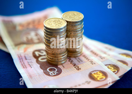 Soldi britannici Foto Stock