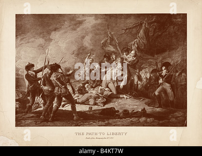 Il cammino verso la libertà. La morte del gen. di Montgomery 31 dic. 1775 Foto Stock