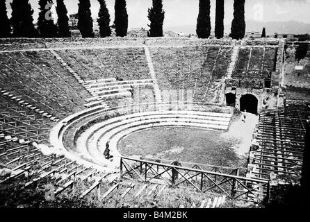 Il Teatro Grande di Pompei a Roma Italia può contenere non meno di 5 milioni di spettatori Foto Stock