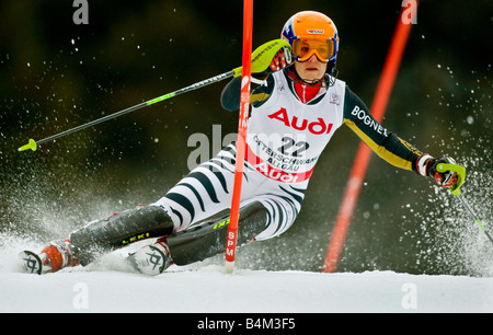 HOELZL Kathrin Bischofswiesen - Weltcup Slalom Ofterschwang 27 01 2008 Foto Stock
