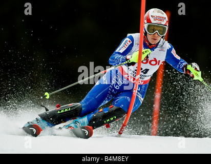 GINI Sandra Schweiz - Weltcup Slalom Ofterschwang 27 01 2008 Foto Stock