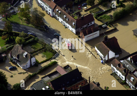 Una veduta aerea di Weston-super-Mare vicino a Uckfield in East Sussex sul fiume Ouse quale burst le sue banche dopo 14cm di pioggia caduta durante la notte nel Kent e Sussex settori Ottobre 2000 Foto Stock