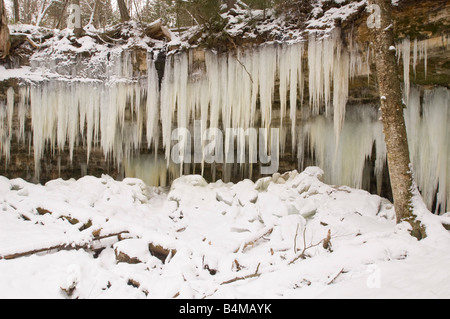 La Eben le grotte di ghiaccio in Hiawatha National Forest in Michigan s Penisola Superiore vicino alla cittadina di Eben Foto Stock