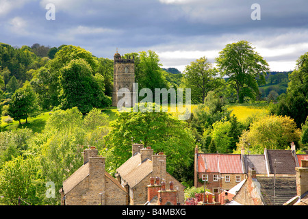 Culloden torre della città di Richmond Yorkshire Dales Inghilterra Gran Bretagna REGNO UNITO Foto Stock