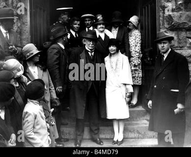 David Lloyd George ex Primo Ministro britannico Maggio 1929 visto qui con Megan Foto Stock