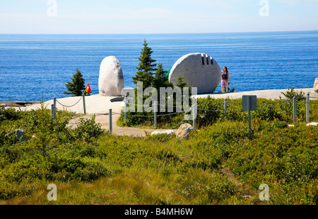 Vicino a Peggys Cove,Nova Scotia,il memoriale per i passeggeri di Swiss Air Flight # 111 che crash qui il 7 settembre2,1998 Foto Stock