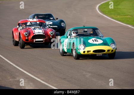 Classic Car racing a goodwood Foto Stock