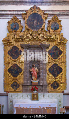 Altare Principale a Mision San Ignacio Baja California Sur Messico Foto Stock