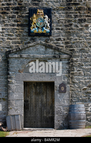 Old Niagara Fort redoubt porta Heraldry hi-res Foto Stock