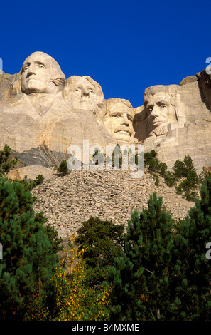 La luce del mattino sul monte Rushmore Mount Rushmore National Memorial Dakota del Sud Foto Stock