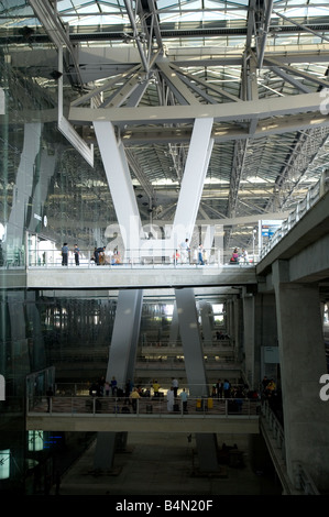 All'interno del nuovo aeroporto di Suvarnabhumi il nuovo mozzo dell Asia del sud-est Foto Stock