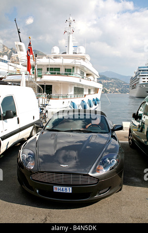 Aston Martin DB9 porto di Monte Carlo Foto Stock