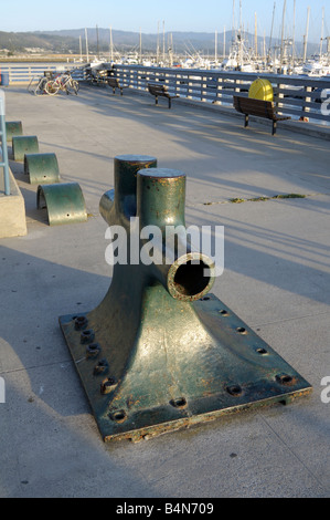 Un ampio e verde bollard Foto Stock