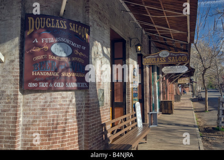 Douglass Saloon presso la Columbia State Historic Park Gold Country California USA Foto Stock